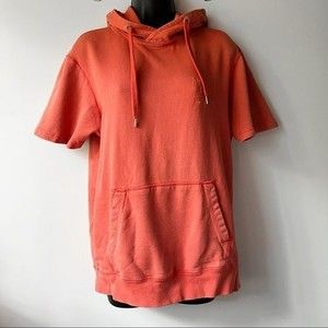 American Eagle Hoodie Orange Short Sleeve Size S